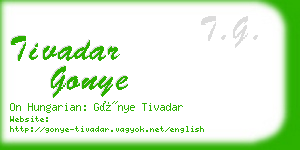 tivadar gonye business card